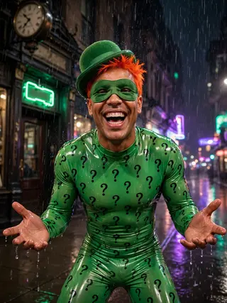 Неон в ливне